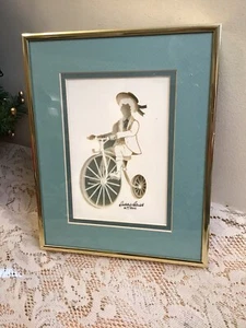 Debbie Patrick limited edition High Wheel Bike & rider 67 of 900 paper cut - Picture 1 of 5