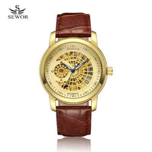 Retro Classic Design Transparent Case Automatic Mechanical Skeleton Men's Watch - Picture 1 of 14