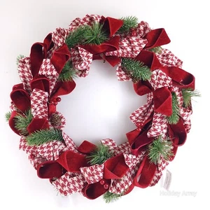 18" Ribbon, Berry and Pine Wreath by Valerie - Picture 1 of 7