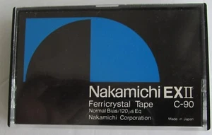 NAKAMICHI EX II C-90 BLANK AUDIO 90 MINUTE CASSETTE TAPE. MADE IN JAPAN. - Picture 1 of 4