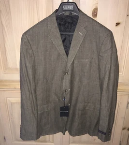 Polo Ralph Lauren Mens Harvard Custom Fit Cotton /Virgin Wool 46% Jacket 44 R - Picture 1 of 12