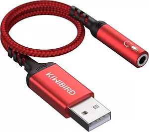 USB auf 3,5mm Klinke Audio Adapter, Kopfhörer und Mikrofon Adapter, Headset Aux - Bild 1 von 8