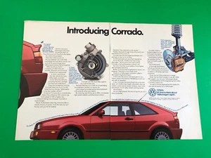 1989 1990 VOLKSWAGEN CORRADO VR6 VW VINTAGE PRINT AD ADVERTISEMENT 2 PAGE A1 - Picture 1 of 1
