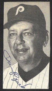 Danny Ozark PHILLIES SIGNED  1-7/8 x 3-1/2  AUTOGRAPH MAGAZINE PHOTO AUTO COA #1 - Picture 1 of 1
