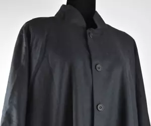 NWD AS IS eskandar Sz 2 Blue Gray Coat Jacket High Collar Pockets Lagenlook Boxy - Picture 1 of 20
