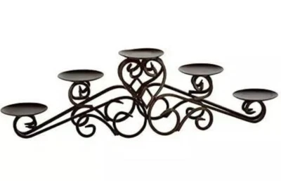 Tripar Metal Candle Holder 5 Candle Candelabra Display Base Centerpiece TableTop - Image 1 of 4
