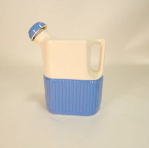Cambridge Universal Potteries Stoneware White Blue Water Pitcher - Picture 1 of 10