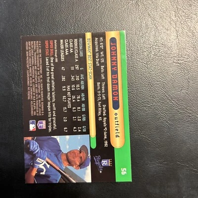 Cnt 1996 Bowmans Best #56 Johnny Damon Kansas City Royals - Image 1 of 2