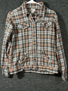 Angelique Girls Youth Button Up Flannel Shirt Pocketed Size L - Picture 1 of 10