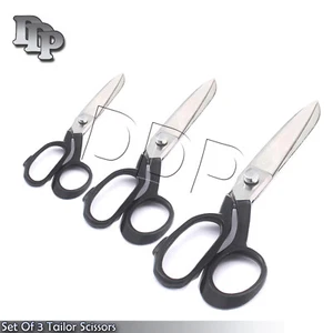 New 8" 10" 12" German Steel Heavy Duty Carpet Shears Tailor Scissors Black - Picture 1 of 5