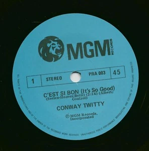 Conway Twitty - Cést Si Bon (It´s So Good) - What Am I Living For (7inch, 45r... - Picture 1 of 2
