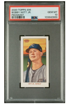 2020 Topps 206 Series 3 Piedmont Bobby Witt Jr #44 PSA 10 - Image 1 of 2