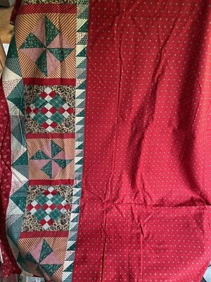 Vintage Fabric by Joan Kessler for Concord. Approx. 112”x43” Paisley Quilt - Image 1 of 4