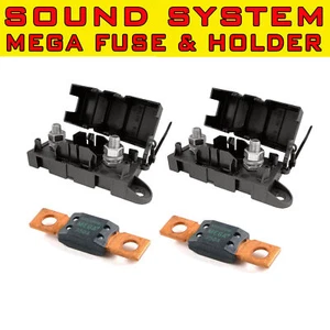 2 PIEZAS MEGA FUSE 350AMP + 2 SOPORTES PARA INVERSORES DE BATERÍA DUAL SISTEMA DE SONIDO AU - Imagen 1 de 3