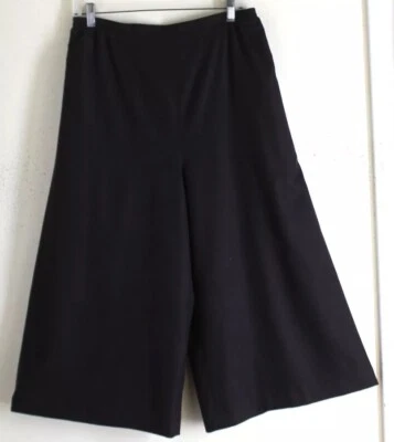 Calça Culottes Eskandar tamanho 2 MARROM rica lã cashmere flanela alargada - Imagem 1 de 4