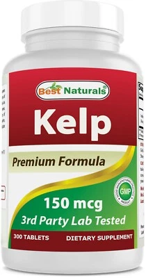 Best Naturals Kelp 150 mcg 300 Tablets *Healthy Thyroid Function* - Image 1 of 4