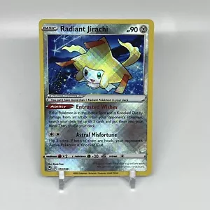 Carta collezionabile Pokémon Radiant Jirachi 120/195 rara ologramma tempesta argento - Foto 1 di 3