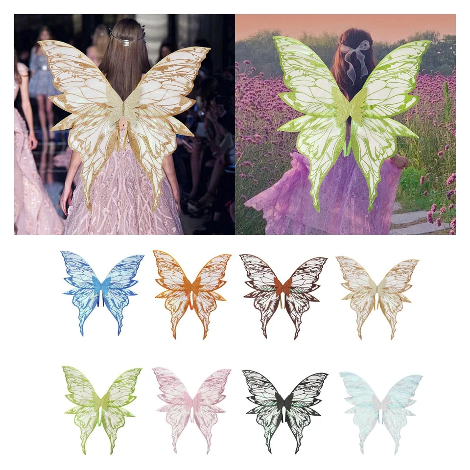 Ala de mariposa portátil para niños adultos ala de hadas para fiestas temáticas vacaciones Foto 1 de 1
