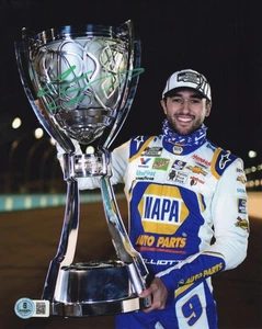 Foto firmada autografiada por Chase Elliott NASCAR 8x10 Beckett certificado de autenticidad BAS - Imagen 1 de 1
