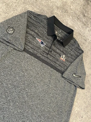 Nike New England Patriots Polo Shirt Mens XL Gray Embroidered Super Bowl LI 28-3 - Image 1 of 4
