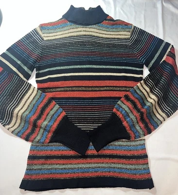 Impresionante suéter pulóver de colección para mujer talla pequeña de Joyce cuello alto arco iris Foto 1 de 4