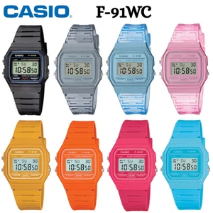 Casio F91 Digitaluhr Casual Classic Resin Orange Pink Blau Schwarz - F91W Neu - Bild 1 von 6