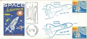 22 Aug 1981 Space Cover, Space Achievement - REDPEX & JAXPEX, multiple cancels - Bild 1 von 2