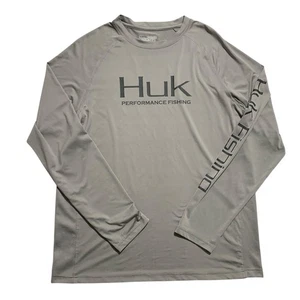 HUK Performance Angelshirt S grau langarm Bootfahren UPF Sonnenschutz - Bild 1 von 6