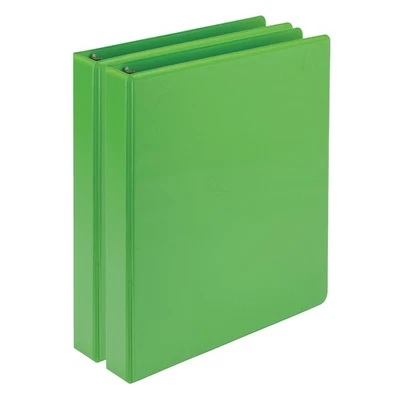 Carpeta sostenible de 3 anillos verde lima de 1 pulgada hecha de materiales reciclados Foto 1 de 4