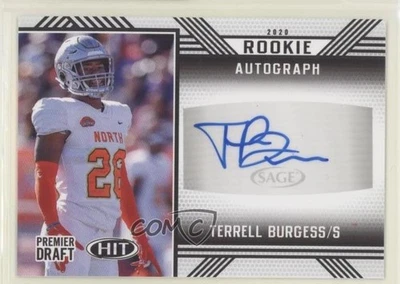 2020 Sage Hit Rookie Auto Terrell Burgess #A32 Auto RC - Image 1 of 2