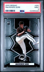 2022 Panini Mosaic - Rookies Mackenzie Gore #267 (RC) PSA9 POP1 - Picture 1 of 2