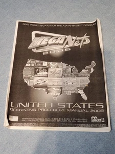 Merit MEGA NET 2006 Megatouch Manual- good used Copy - Picture 1 of 4