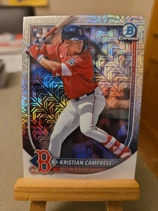 2025 Bowman Chrome Mega Kristian Campbell RC Mojo Refractor Red Sox Rookie - Picture 1 of 2