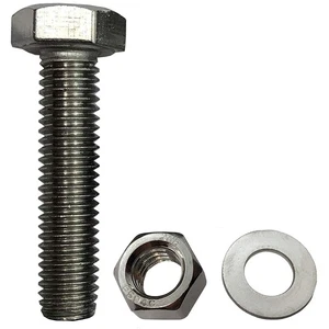 1/4" - 20 x 3" - 304-STAINLESS STEEL BOLTS, NUTS & WASHERS - 18-8 HEX HEAD... - Picture 1 of 5