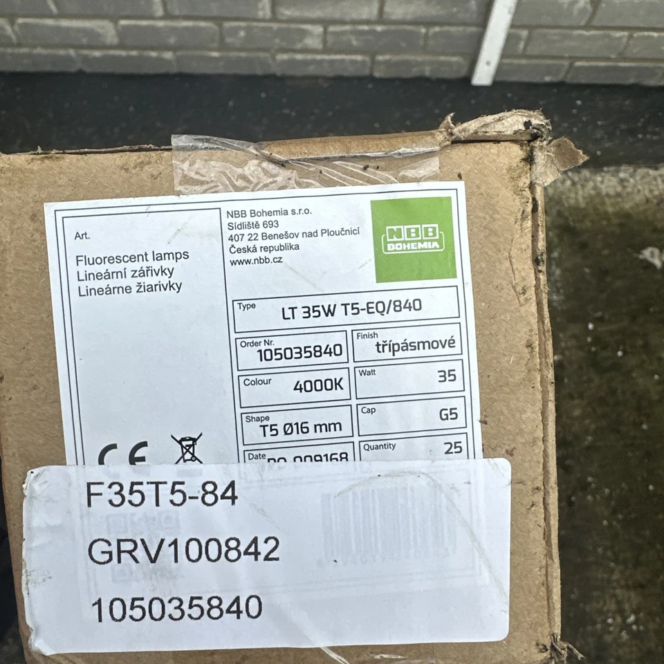 TUBOS FLUORESCENTES GE F35W/840/WM T5 - CAJA DE 25  - Imagen 1 de 1