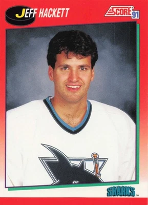 1991-92 Score Hockey Canadian Jeff Hackett San Jose Sharks #326 - Image 1 of 2