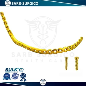 Piastre di Bloccaggio Ricostruzione Ganascia Anatomica Trauma Mandibolare con Viti 20 Pz - Foto 1 di 2