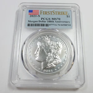 2021 S SAN FRANCISCO PCGS MS70 FDOI - Silver Morgan Dollar $1 US Coin #57193A - Picture 1 of 3