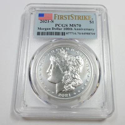 2021 S SAN FRANCISCO PCGS MS70 FDOI - Silver Morgan Dollar $1 US Coin #57193A - Image 1 of 3