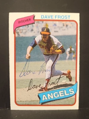 1980 Topps #423 Dave Frost AUTO ANGELS  - Image 1 of 2