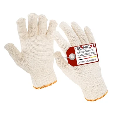 12 Paar Grobstrick Arbeitshandschuhe Fleischer Metzger Mechaniker Werkstatt Hand - Bild 1 von 4