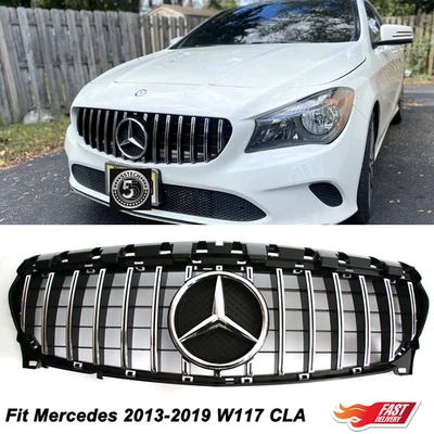 Front Grille W/Emblem For Mercedes Benz W117 2013-19 CLA180 CLA200 CLA250 CLA45 Foto 1 de 4