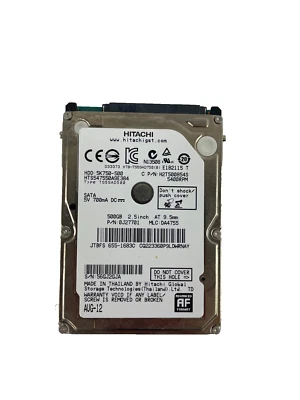 Hitachi Model HTS547550A9E384 5400RPM SATA 500GB Internal Hard Drive Cache 8 MB - Image 1 of 3