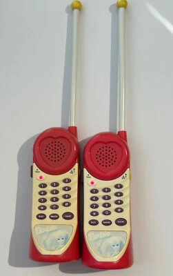 Vintage Barbie Walkie Talkie Phones Mattel Kiddesigns 1997 BE-100 Work Read - Image 1 of 4