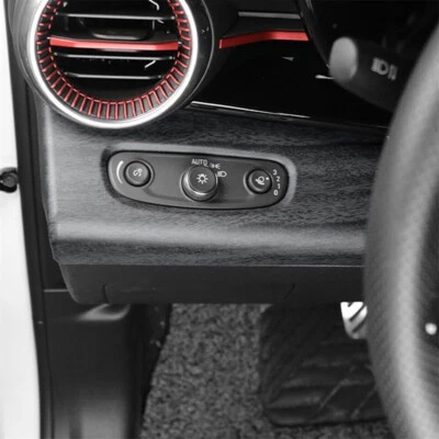 Cubierta de interruptor de faro de grano de madera negra para Chevrolet Trax 2023 2024 2025 Foto 1 de 4