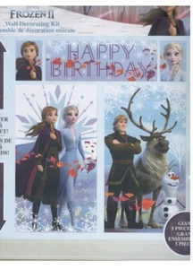 Disney FROZEN 2 II Scene Setter BIRTHDAY party wall poster backdrop Anna Elsa + - Picture 1 of 2