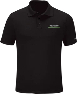 Factory Effex 25-85108 Kawasaki Polo Shirt 2XL Black - Picture 1 of 1