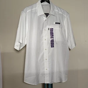 New Eddie Bauer Men's Short Sleeve Woven Classic Fit Tech Shirt-White-XXL-NWT - Picture 1 of 14