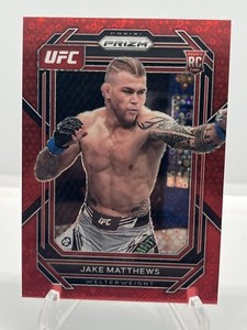 Jake Matthews 2023 Panini Prizm UFC #109 Red Disco Prizms Rookie RC /99