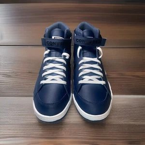 Converse Men's Pro Blaze V2 Mid Navy Blue Leather Athletic Casual Shoes Sneakers - Picture 1 of 11